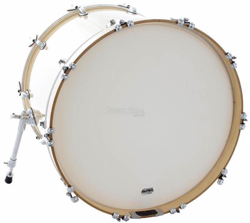 Pele Attack Drumheads 1-Ply Medium Coated Bass 18" Filme Único Porosa de Bumbo DHA18C-BD