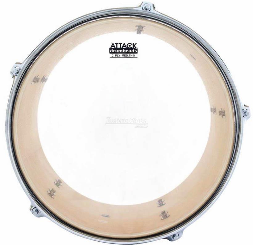Pele Attack Drumheads 2-Ply Thin Skin Clear 15" Filme Duplo Transparente Mais Fino DHTS2-15