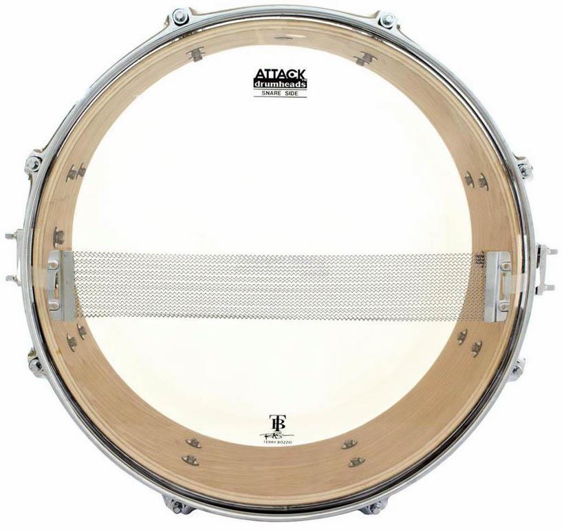 Pele Attack Drumheads Terry Bozzio Signature Hazy Snare 13" TBSS13 Resposta de Caixa