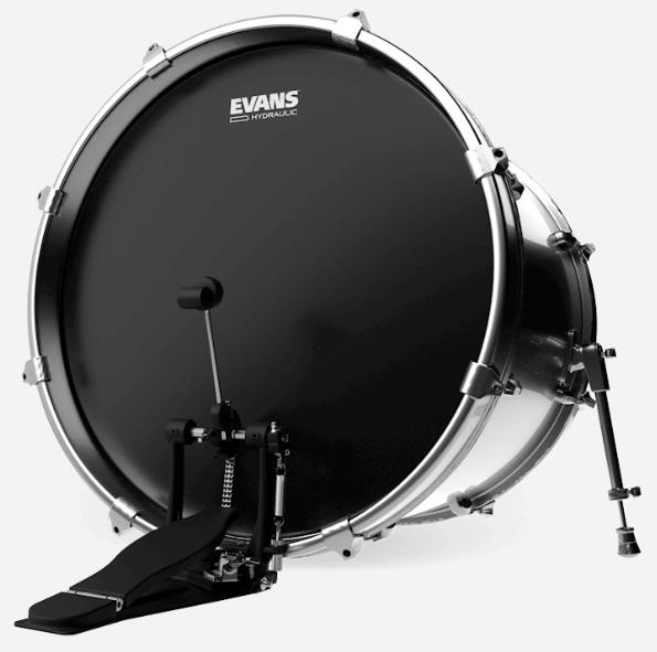 Pele Evans Hydraulic Black 22" BD22HBG Dupla com Óleo Entre os Filmes para Bumbo (013708)