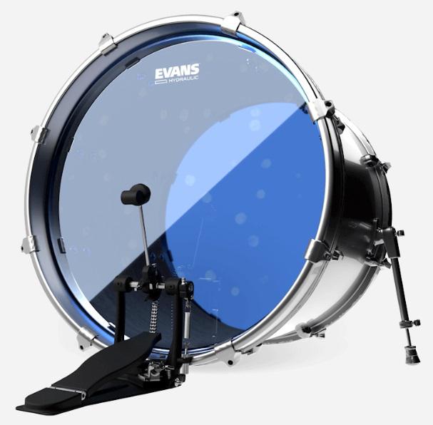 Pele Evans Hydraulic Blue 22" BD22HB Dupla com Óleo Entre os Filmes para Bumbo (013702)
