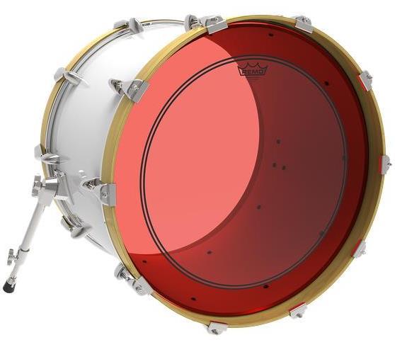 Pele Remo Powerstroke 3 Colortone Red 18" Vermelha com Anel Muffle Abafador Interno (15627)