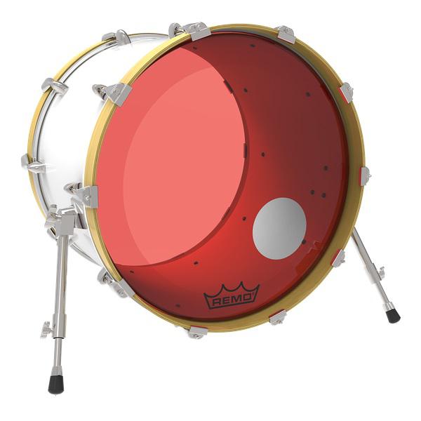 Pele Remo Powerstroke 3 Colortone Red 18" Vermelha Resposta de Bumbo com Anel Interno (15637)