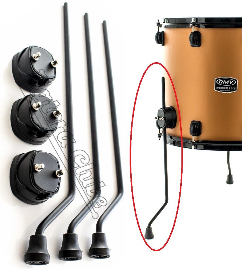 Pés de Surdo e Canecas RMV PAC11 Kit com 3 Pés de Surdo e 3 Canecas