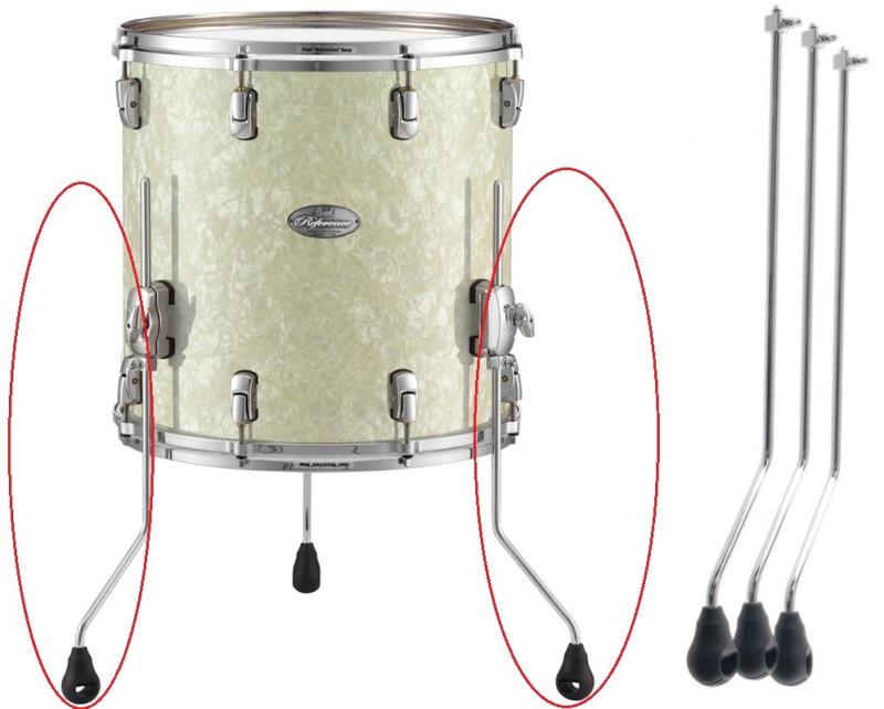 Pés de Surdo Pearl LG-200 Kit com 3 Unidades com Parte Superior Lisa Padrão Top de Linha Reference