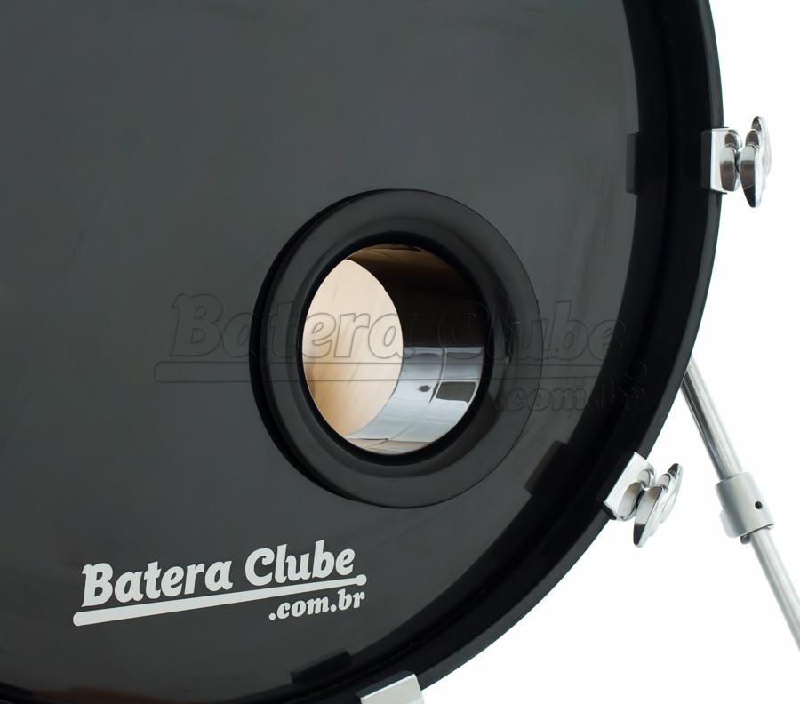 Potencializador de Bumbo Liverpool Preto e Molde Aumente o Grave e Punch do Bumbo tipo KickPort