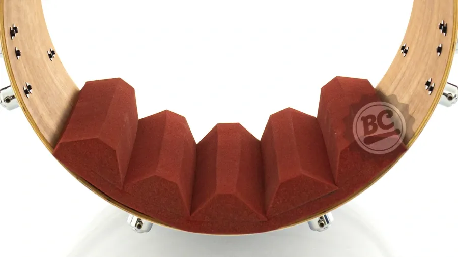 Abafador de Bumbo Kick Control KC14VM Vermelho Profundidade até 14" e Diâmetro 18" a 26"