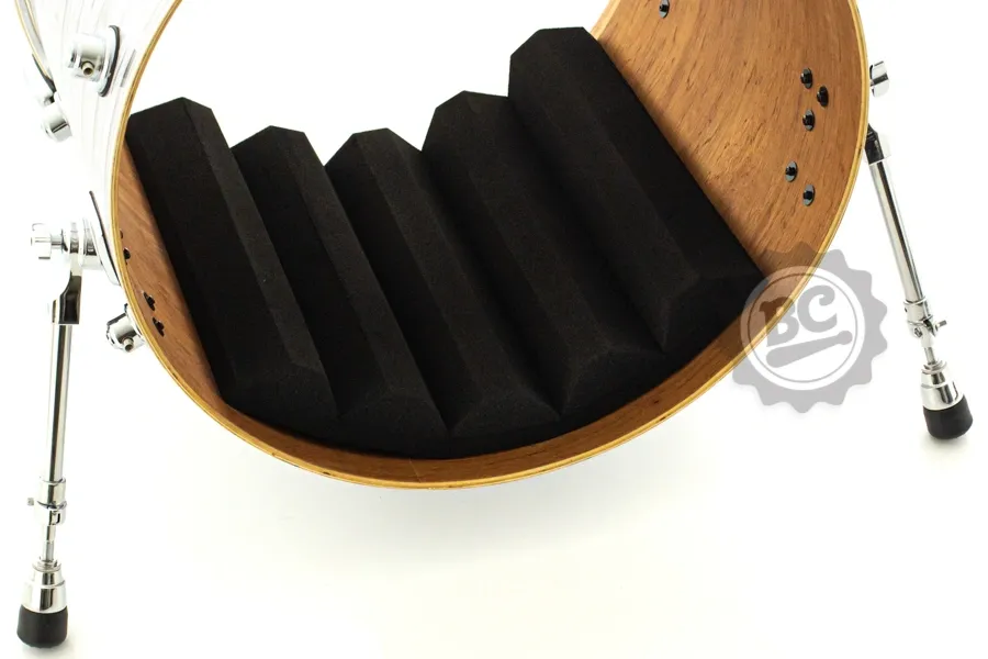Abafador de Bumbo Kick Control KC16PR Preto com Profundidade até 16" e Diâmetro 18" a 26"