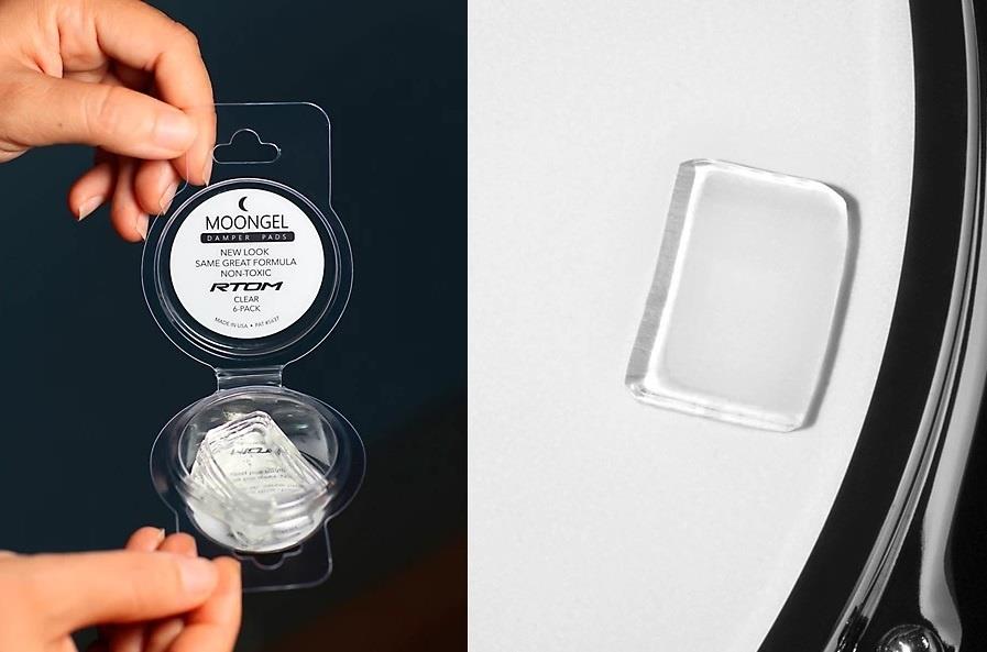 Abafador e Filtro de Tambores Moongel Damper Pads Clear Six Pack com 6 Filtros O ORIGINAL