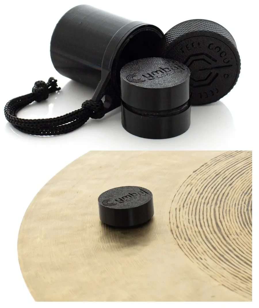 Abafador Magnético de Pratos Feel Good Preto controla o sustain e volume de pratos e cowbell (Made in Brazil)