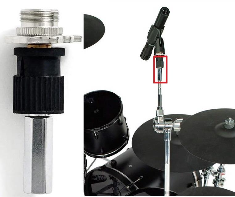 Adaptador de Microfone Gibraltar SC-GMCMA para usar microfone na estante de prato (017581)