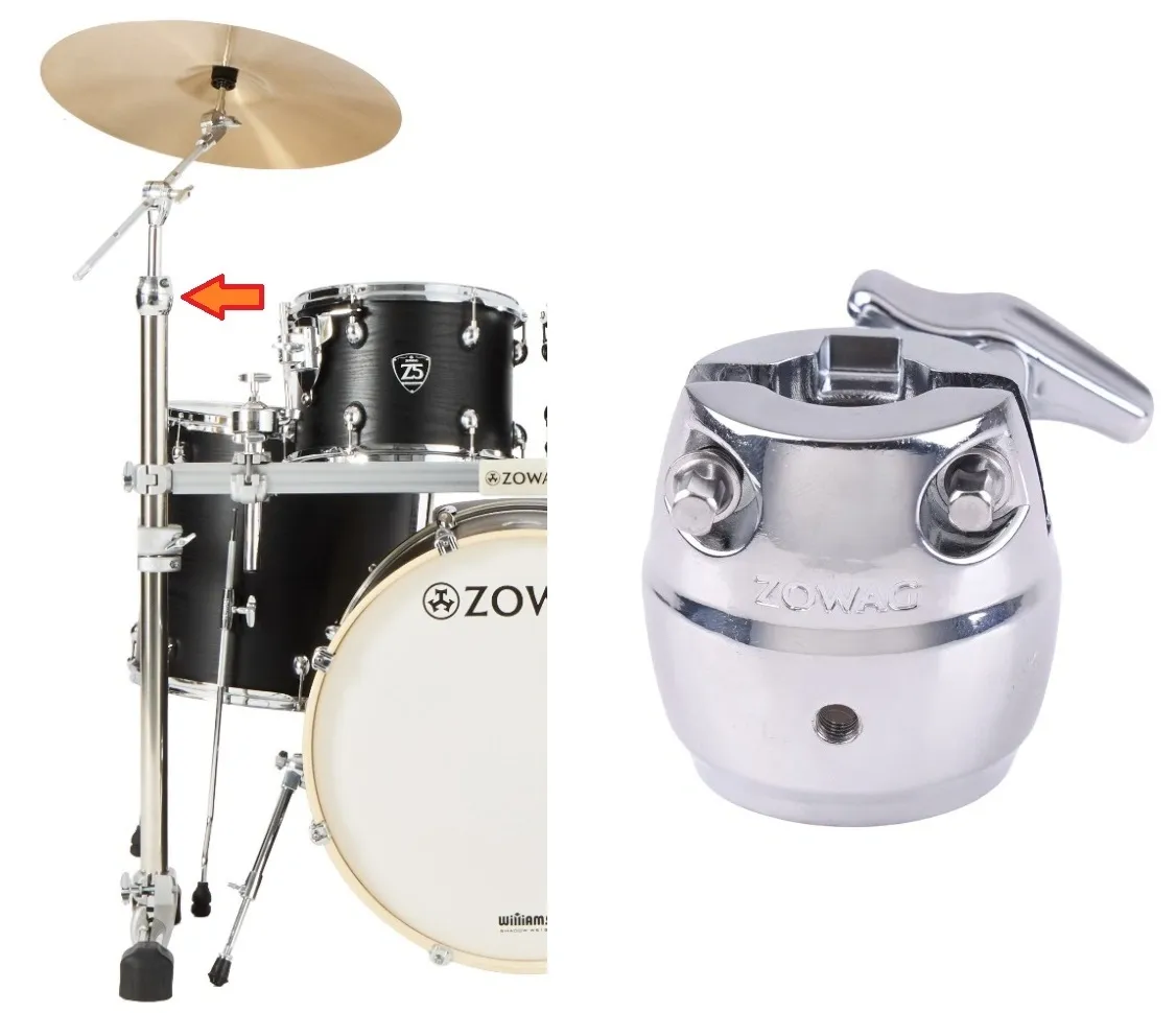 Adaptador de Pratos de Rack Zowag ZSRS-LPA para usar Extensor em Rack Tubular Pearl, Zowag e outros tubulares