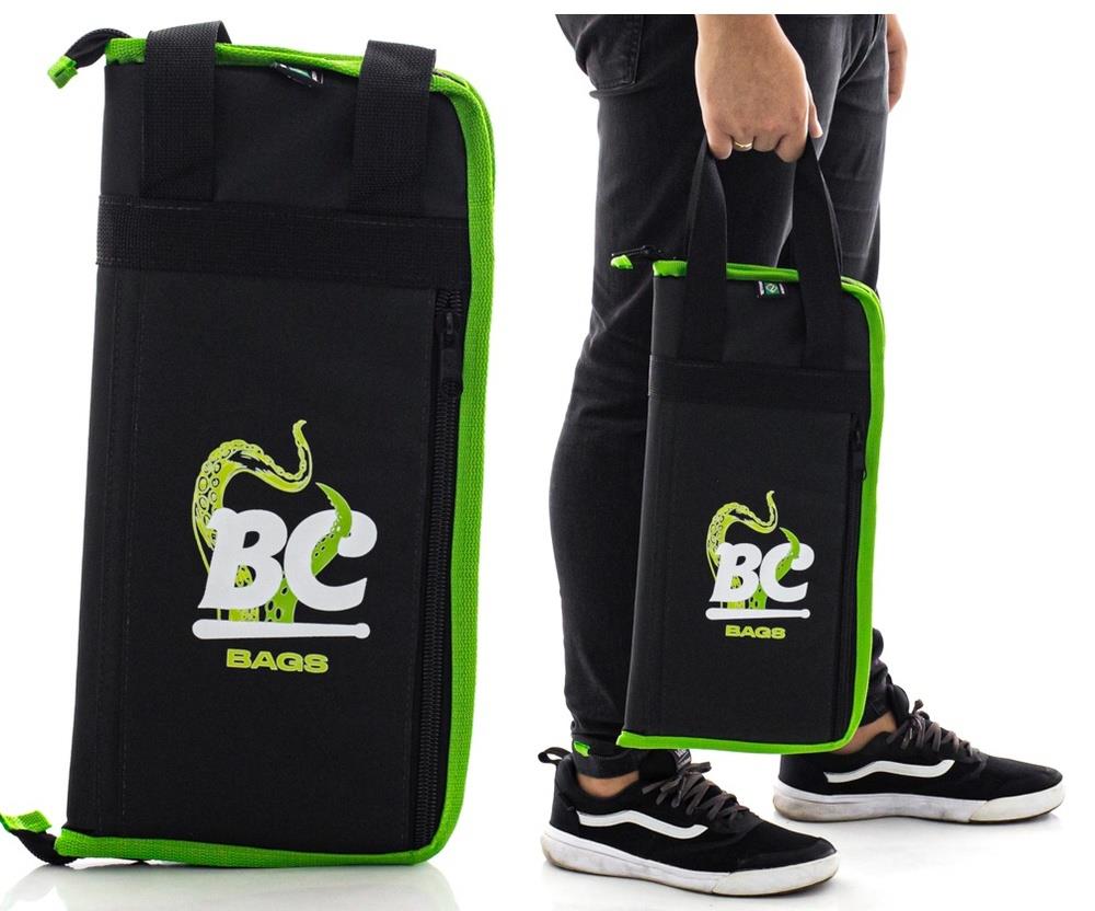 Bag de Baquetas Batera Clube BC Octogear Premium com bolso frontal e forração em veludo suede (BC0025)