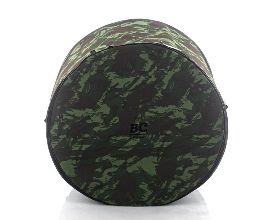 Bag de Bumbo Curto e Zabumba Batera Clube BC Camuflagem até 22x14" com reforço interno
