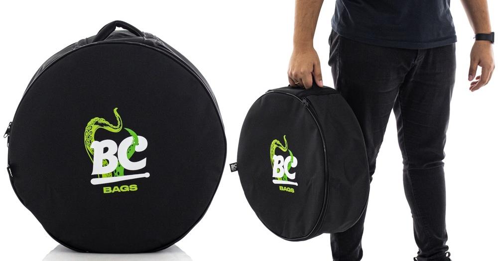 Bag de Caixa Batera Clube BC Octogear Black 14" ou 13" por 5" a 6,5" de profundidade (BC0029)