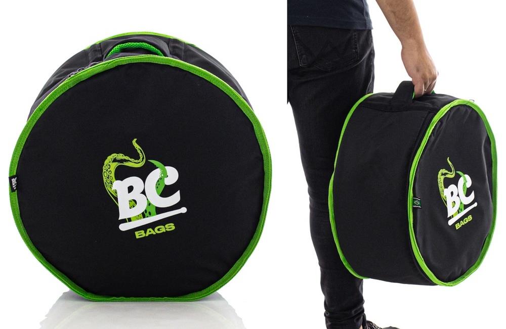 Bag de Caixa Batera Clube BC Octogear Premium 14" ou 13" até 8" de profundidade veludo suede (BC0032)