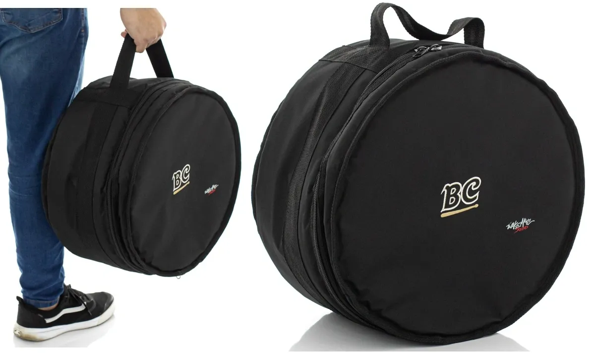 Bag de Caixa BC Batera Clube Signature Wake Make Black 14" ou 13" por 5" a 8" de profundidade