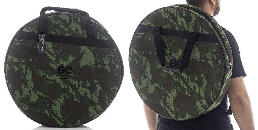 Bag de Pratos Batera Clube BC Camuflagem com alça de mochila para pratos até 22" (001193)