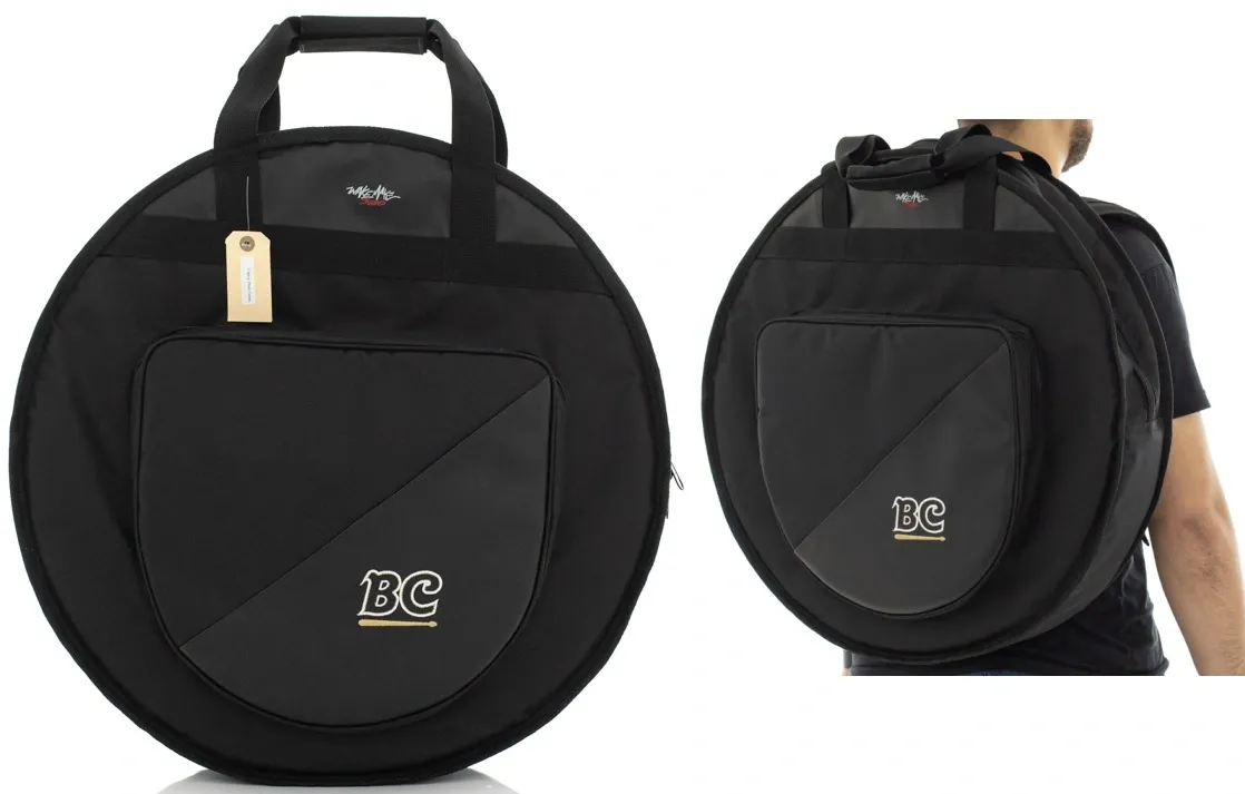 Bag de Pratos BC Batera Clube Signature Wake Make Black pratos até 22" com bolsão externo e divisórias