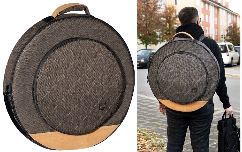 Bag de Pratos Meinl Classic Woven Mocha Tweed para Pratos até 22" alto padrão de luxo e acabamento MCCB22MO