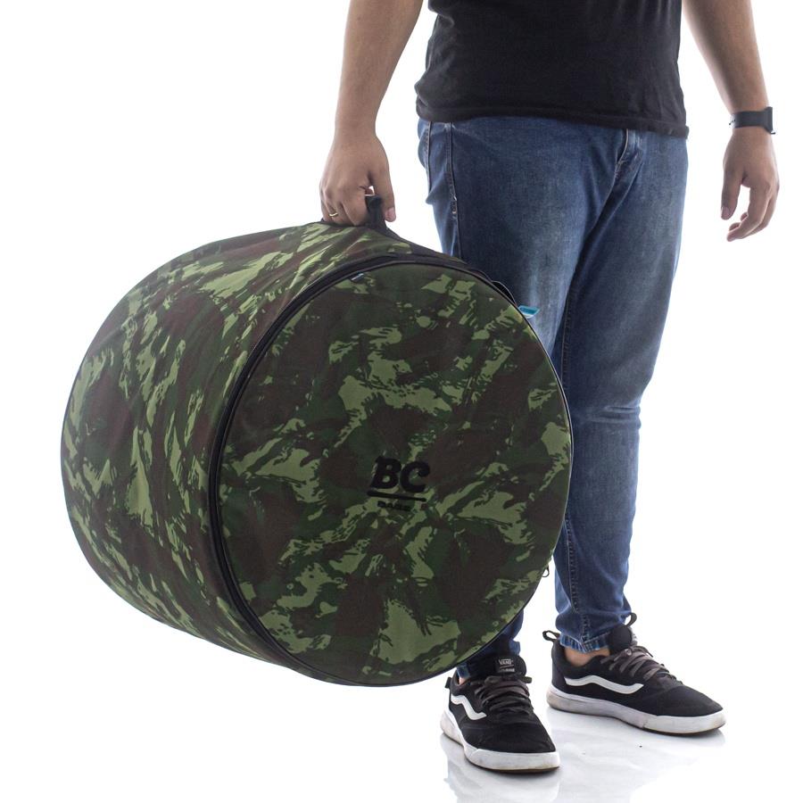 Bag de Surdo Batera Clube BC Camuflagem 16" com reforço interno e alça emborrachada (001384)