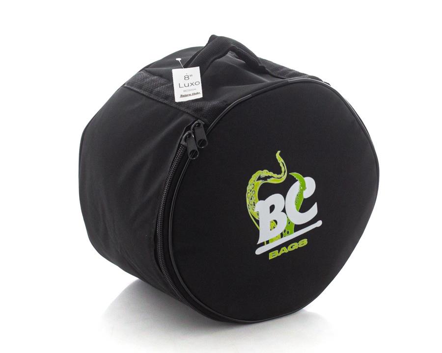 Bag de Tom Batera Clube BC Octogear Black 08" com reforço interno em tecido preto (BC0004)