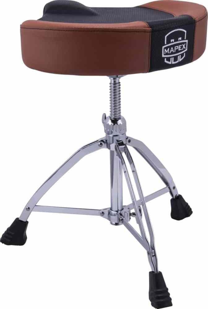 Banco Mapex T855BR Assento Selim Marrom e Preto com acabamento luxo em edição limitada Top de Linha