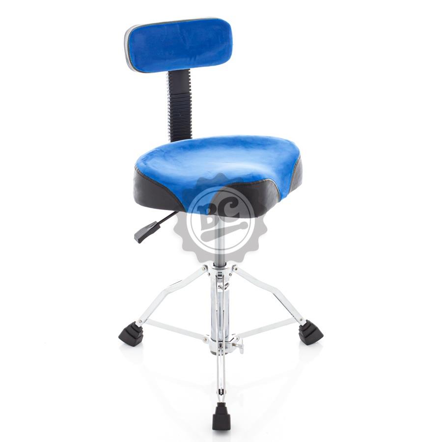 Banco Spanking by Zellmer Air Lift Blue com assento tipo selim com encosto e ajuste de altura pneumático (1206)