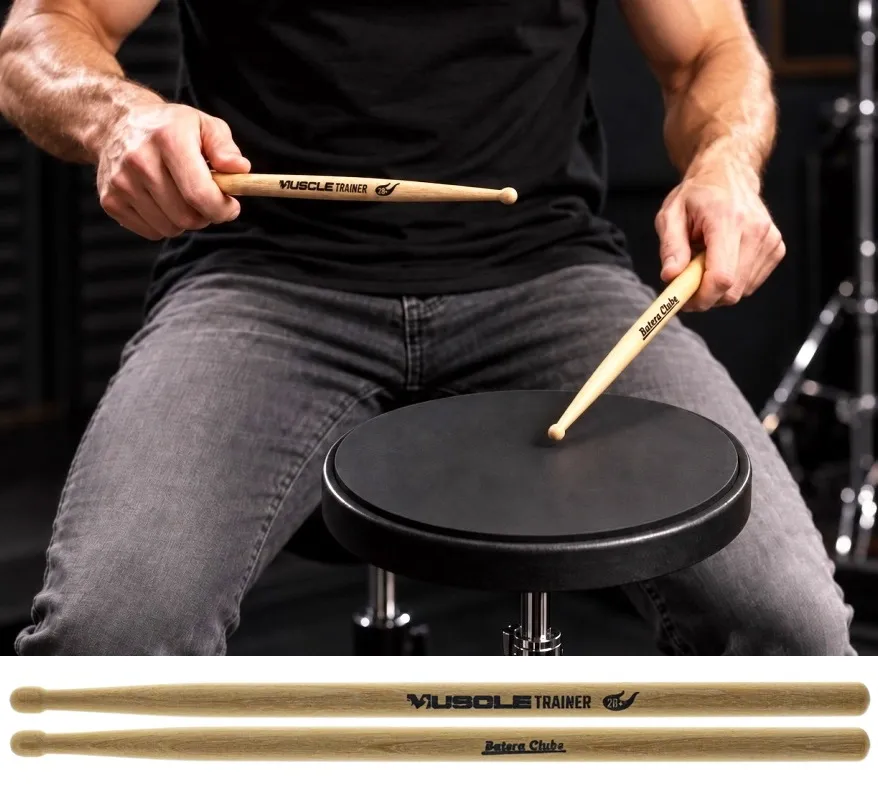 Baqueta Batera Clube BC Signature Muscle Trainer Padrão 2B+ pra estudo e fortalecimento