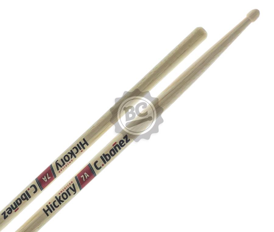 Baqueta C. Ibañez Hickory 7AH Padrão 7A Clássica Madeira Made in USA Top com Ponta de Madeira