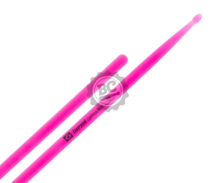 Baqueta Liverpool Luminous Fiber Neon Pink 5A Fluorescente em Fibra Sintética + Durável e Resistente (11667)