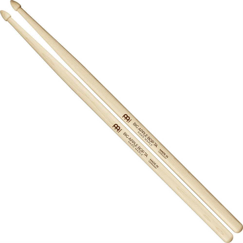Baqueta Meinl Big Apple Bop 7A em Hard Maple SB123 fabricada na Alemanha modelo mais confortável