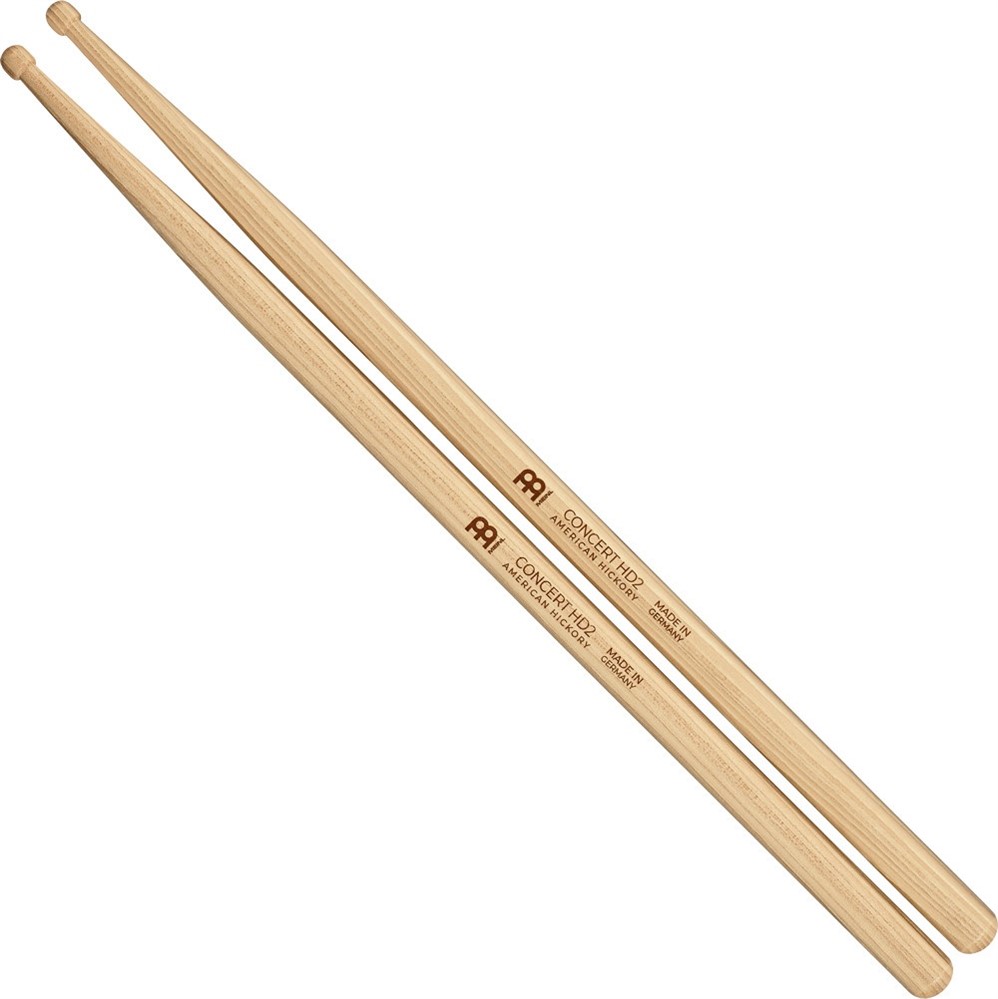 Baqueta Meinl Concert HD2 Padrão 2B Clássica em Hickory SB130 fabricada na Alemanha altíssimo padrão