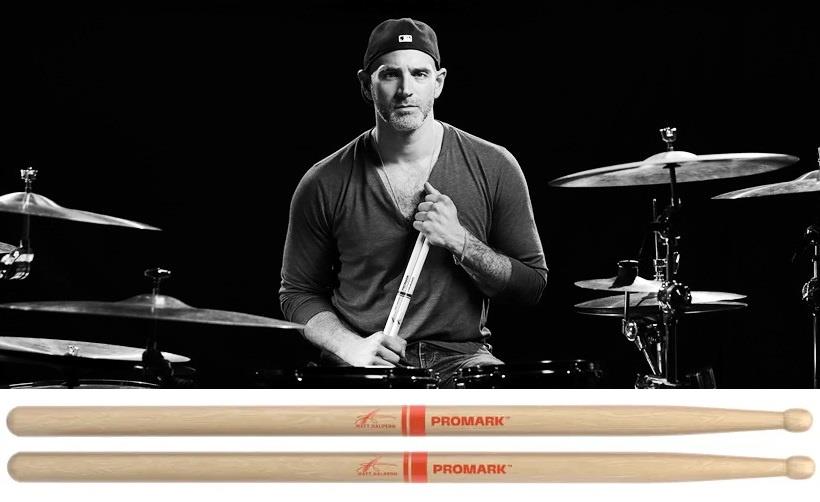 Baqueta Promark Signature Matt Halpern 2B Clássica TXMHW Lacquered Hickory com resina na madeira