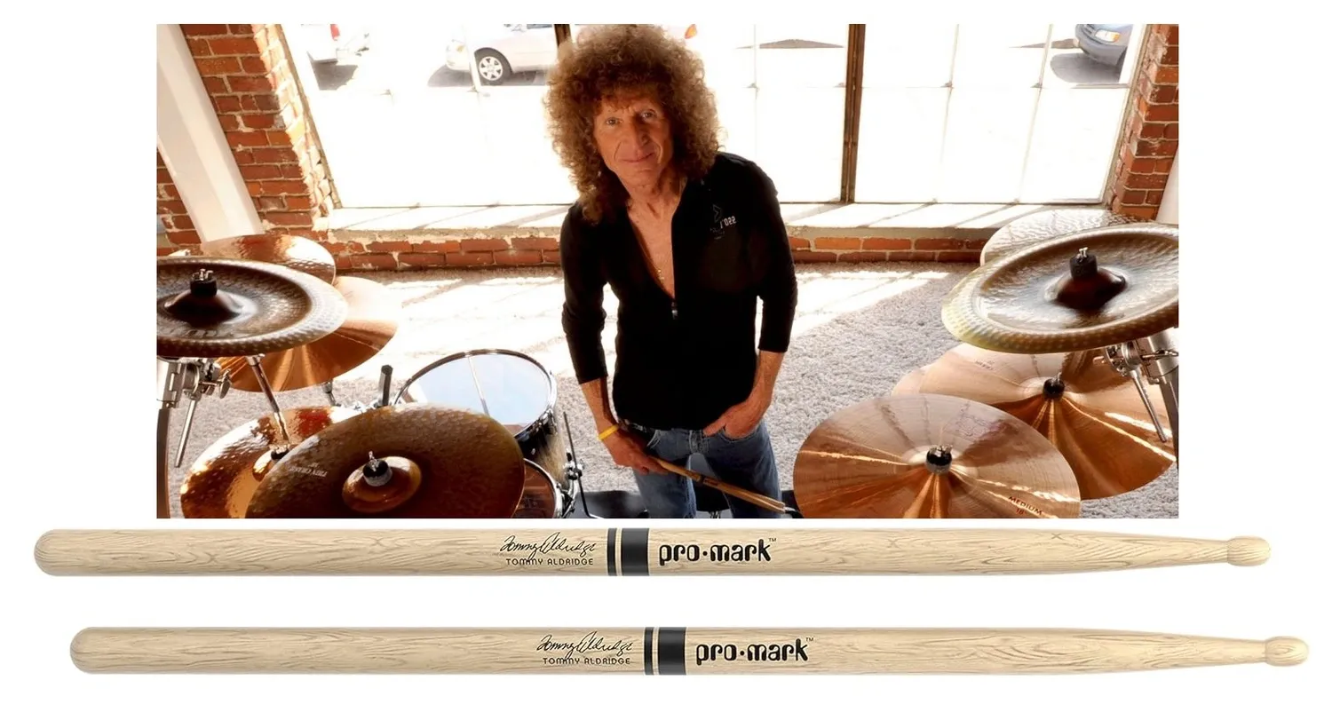 Baqueta Promark Signature Tommy Aldridge PW2SW Padrão 2B mais comprida em OAK Japonês (020446)