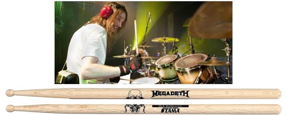 Baqueta Tama Signature Megadeth Dirk Verbeuren Padrão 2B em Oak Japonês O-DVM2 (035363) Made in Japan