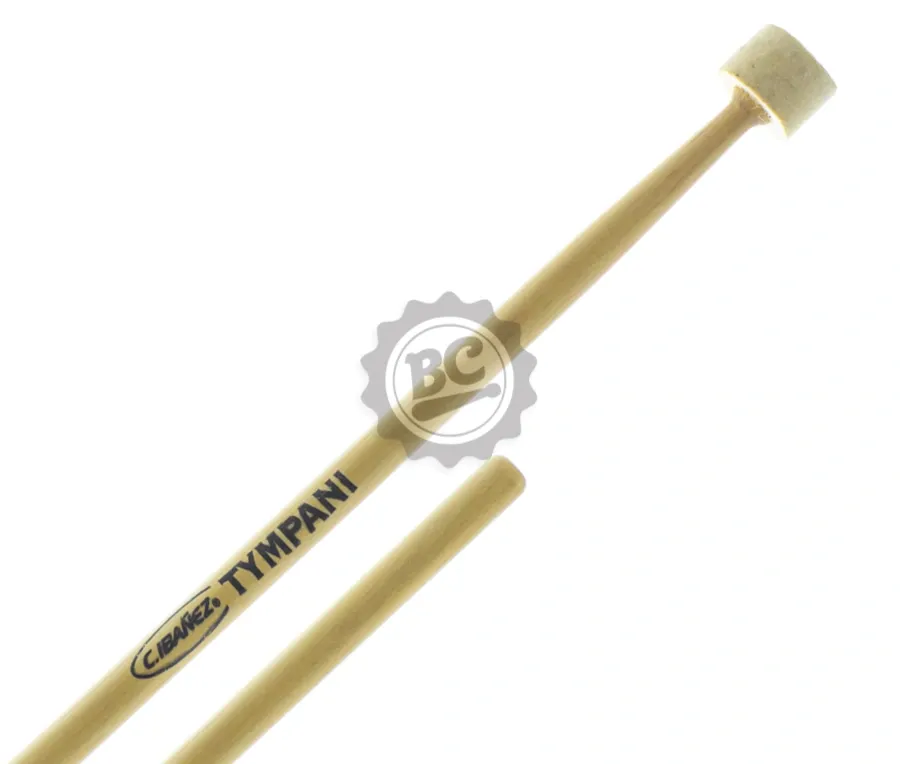 Baqueta Tipo Mallets C. Ibañez Tympani TY com ponta macia de feltro para bateria, orquestras e percussão