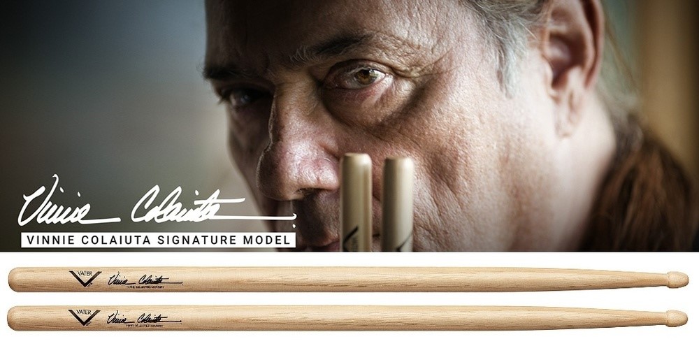 Baqueta Vater Signature Vinnie Colaiuta VHVCW Padrão 5B em Hand Selected Hickory Made in USA