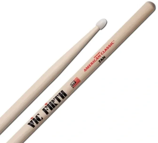 Baqueta Vic Firth American Classic Nylon "Padrão 7A" Clássica com ponta de nylon (1171)