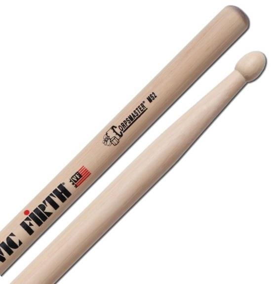 Baqueta Vic Firth Corpsmaster MS2 Padrão 2B Maior (2460) Marcial ou estudo p/ praticar resistência