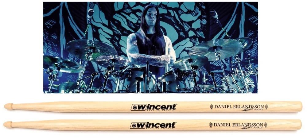 Baqueta Wincent Signature Daniel Erlandsson (Arch Enemy) Padrão 5B Fabricada na Suécia com cera protetora