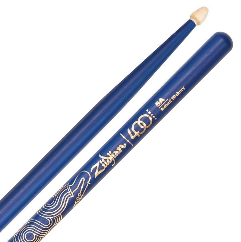 Baqueta Zildjian Limited Padrão 5A Blue 400th Anniversary Ponta de Madeira (16544) Z5AACBU-400