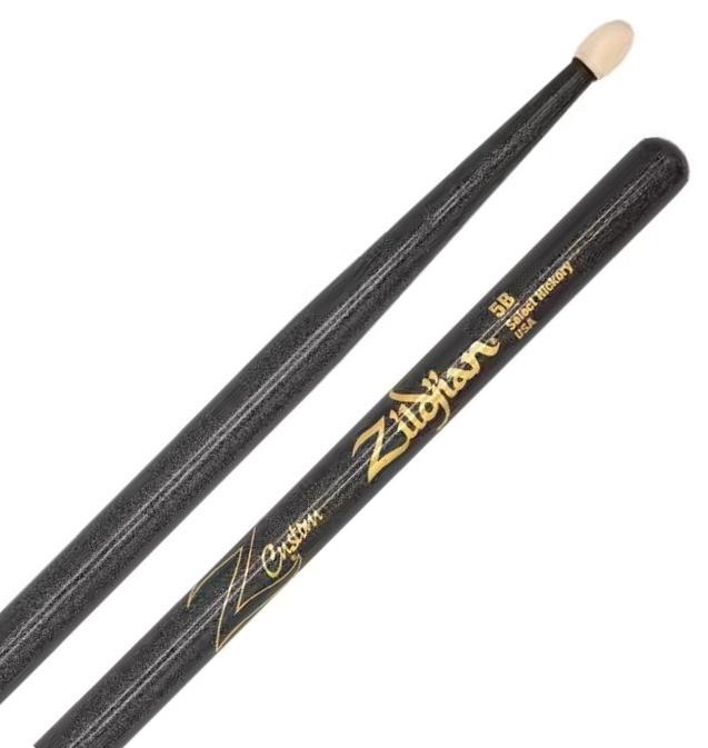 Baqueta Zildjian Limited Padrão 5B Black Chroma 400th Anniversary Ponta de Madeira (16860) Z5BCB-ZC
