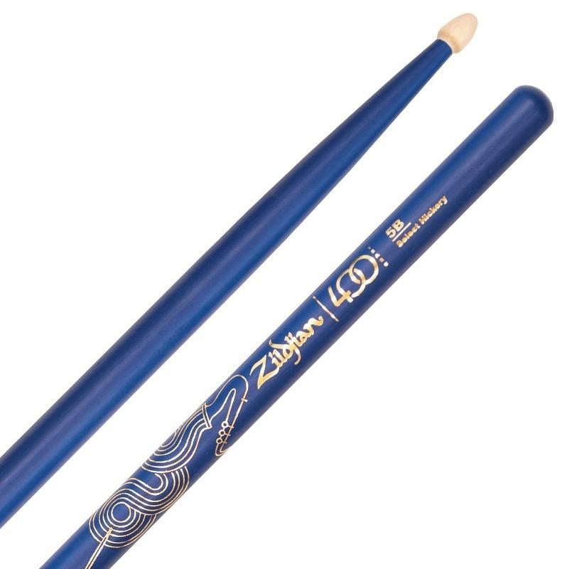 Baqueta Zildjian Limited Padrão 5B Blue 400th Anniversary Ponta de Madeira (16548) Z5BACBU-400