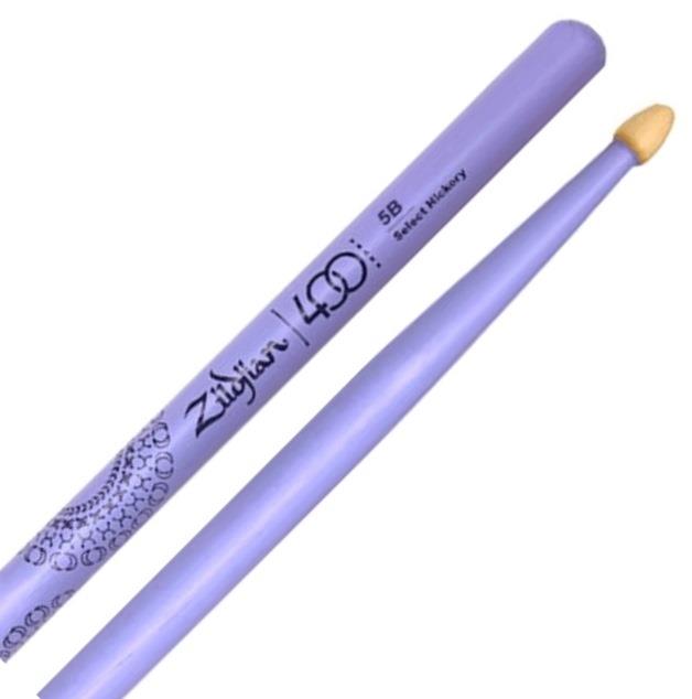 Baqueta Zildjian Limited Padrão 5B Purple 400th Anniversary Ponta de Madeira (16549) Z5BACP-400