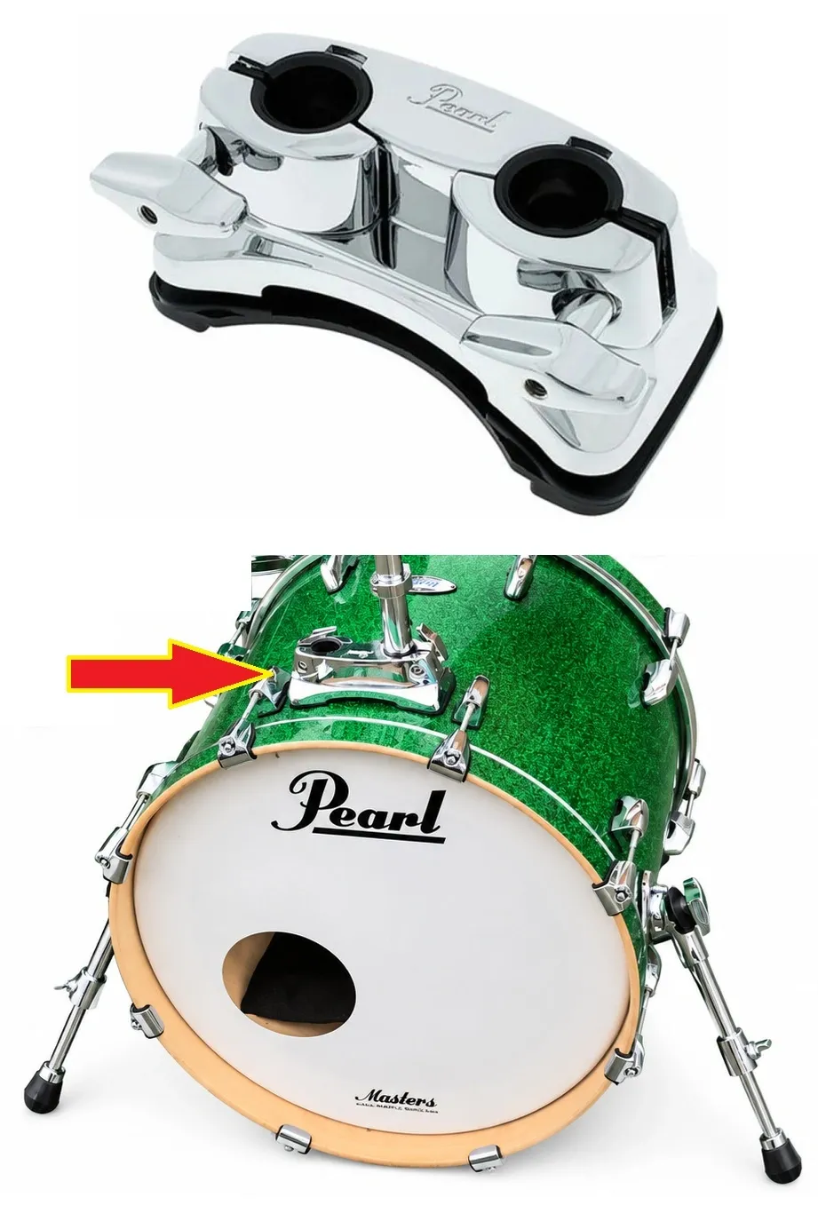 Base de Bumbo para Tons Pearl BB-300/C padrão Masters, Reference e Masterworks