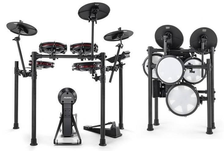 Bateria Eletrônica Alesis Nitro MAX Mesh com Pad Dual Zone, Módulo 440 sons, Pedal Simples e Rack