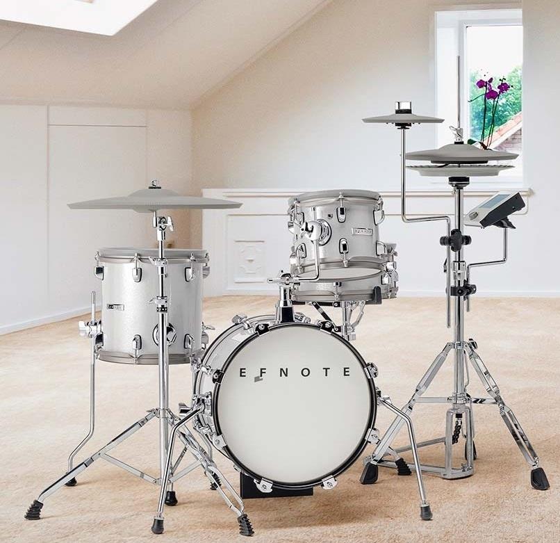 Bateria Eletrônica EFNote Mini Finest Compact tambores compactos (Shell Pack) padrão top Roland e Yamaha