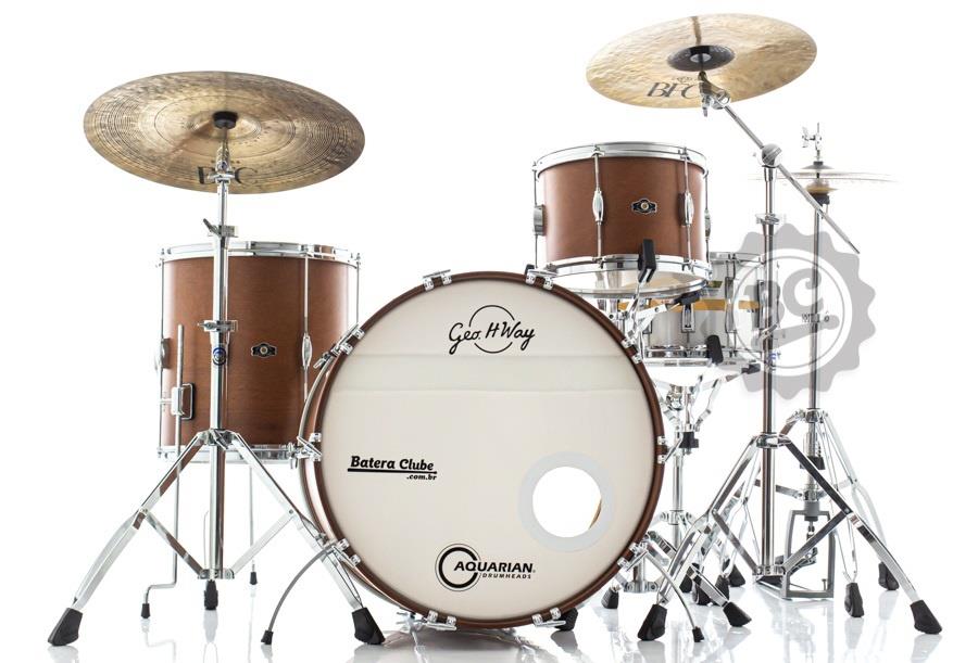 Bateria George Way Tradition Mahogany Matte Natural 24x14", 13x9", 16x16" (Shell Pack) Canadá