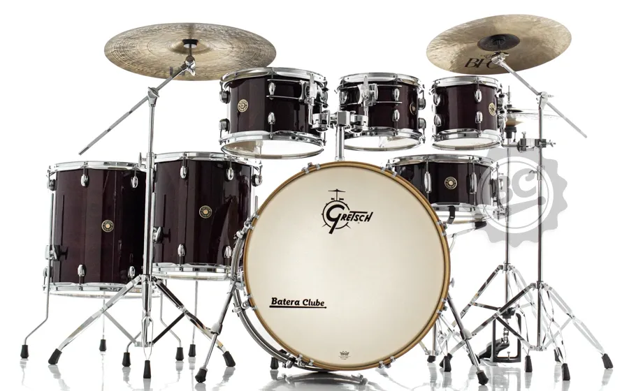 Bateria Gretsch Catalina Maple Purple Gloss PG 22",8",10",12",14",16" com Kit de Ferragens